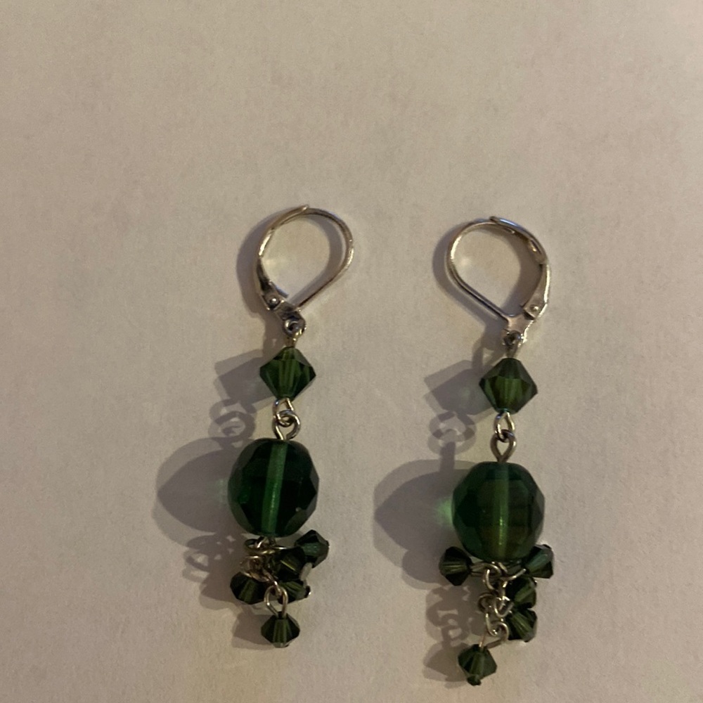 WHBM Green Dangle Earrings